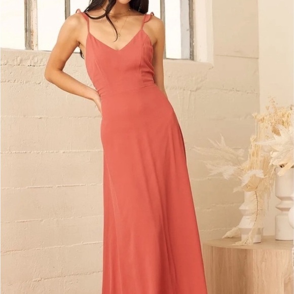 NWT Meteoric Rise Rusty Rose Maxi Dress - Picture 3 of 10